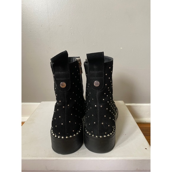 ZADIG & VOLTAIRE EMPRESS STUDDED SUEDE ANKLE BOOT - Picture 4 of 4